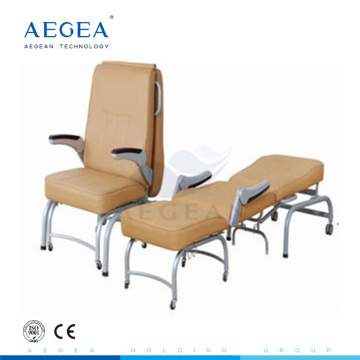 AG-AC005 acero inoxidable médico acompañar sillas plegables muebles hospital para pacientes